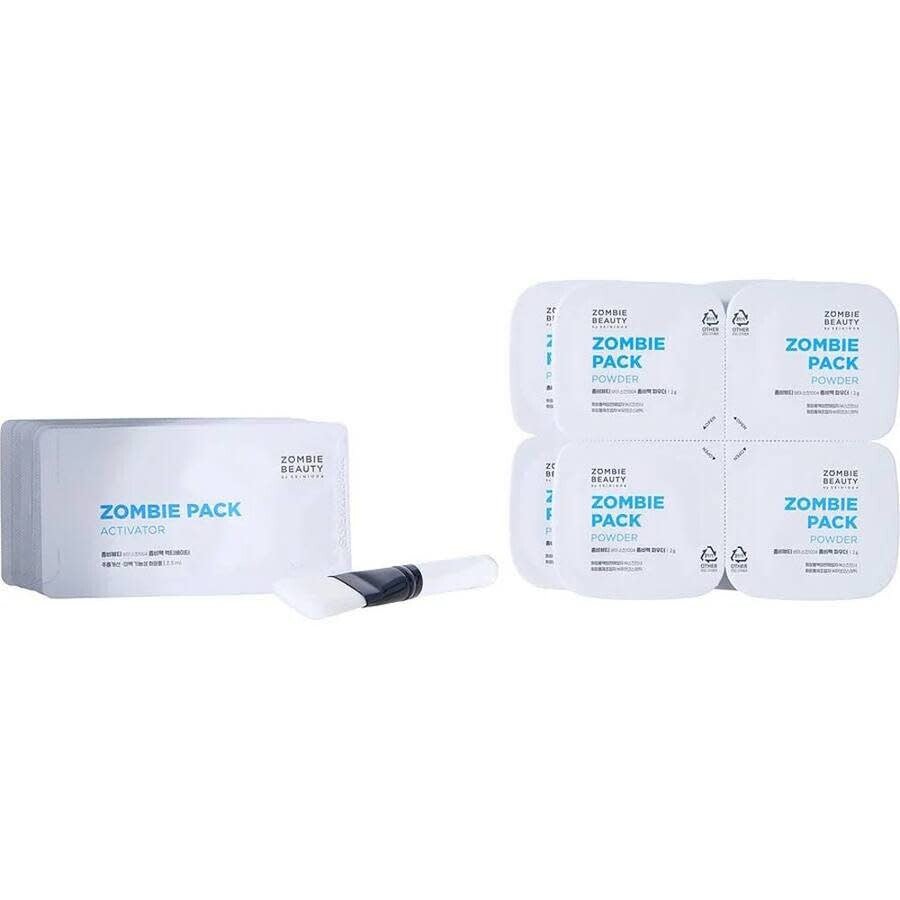 SKIN1004 Zombie Pack (1box - 8ea) | Wash off Face Mask for Aging Skin, Fine Lines Wrinkles, Enlarged Pores, Dryness, Lifting and Hydrating - MeStore - SKIN1004