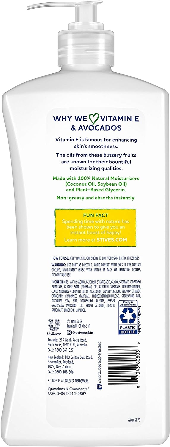 St Ives Daily Hydrating Vitamin E & Avocado Body Lotion 21Oz - MeStore - St Ives
