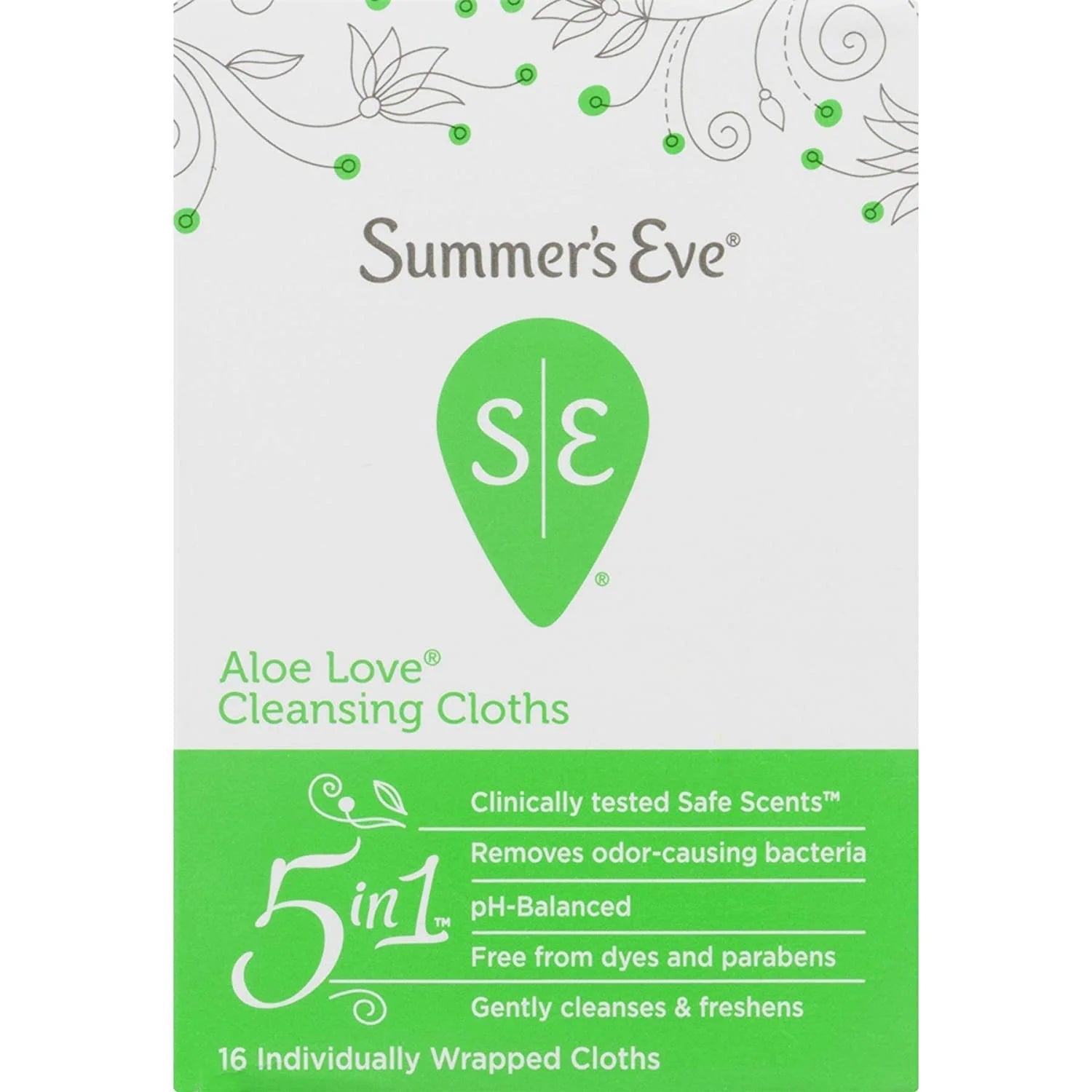 Summer Eve Aloe Love 16ct Clnsg Cloth 12 - MeStore - Summer's Eve