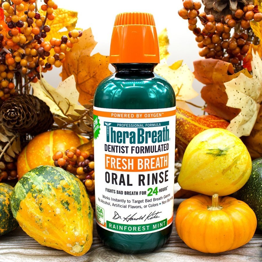 TheraBreath Fresh Breath Oral Rinse Rainforest Mint 16oz - MeStore - TheraBreath
