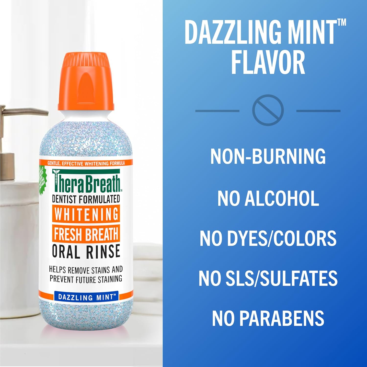 TheraBreath Whitening Oral Rinse Dazzling 3oz - MeStore - TheraBreath