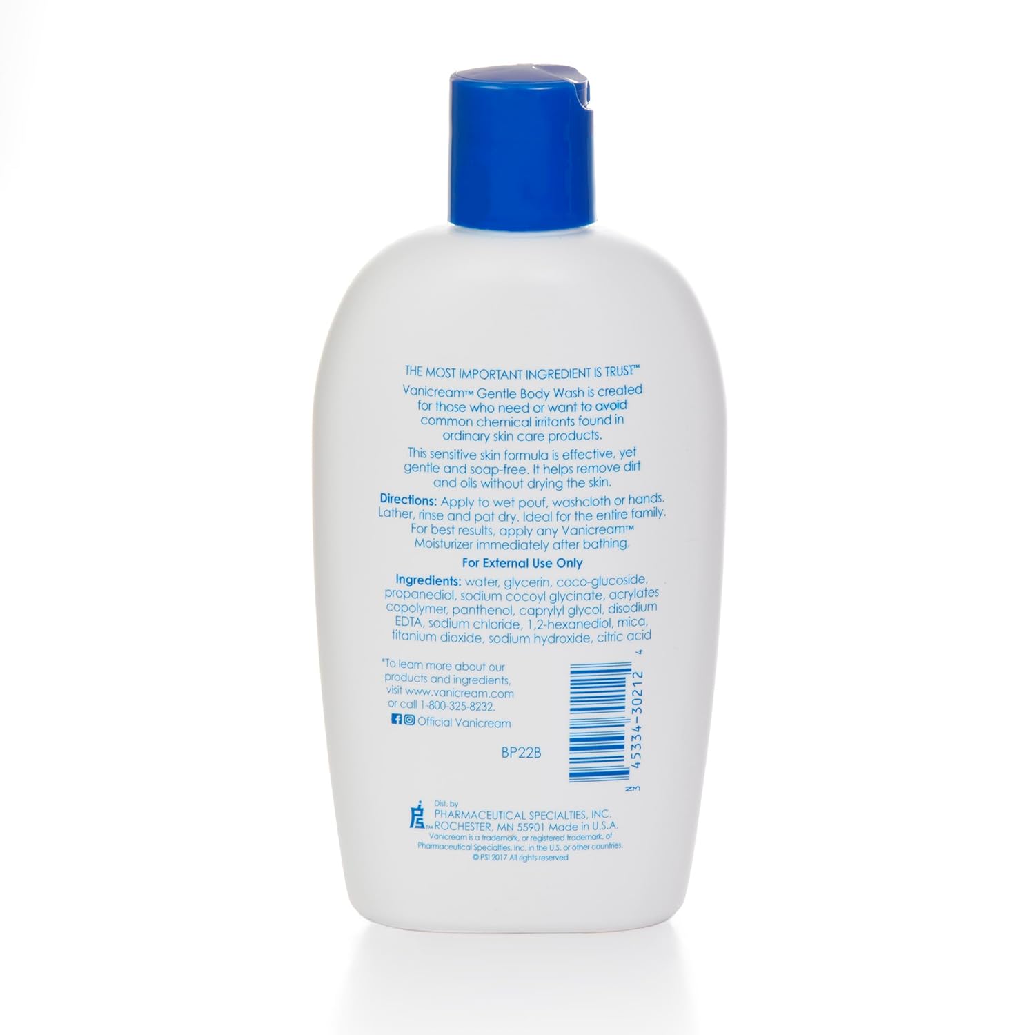 Vanicream Gentle Body Wash 12oz Bottle  - MeStore - VANICREAM