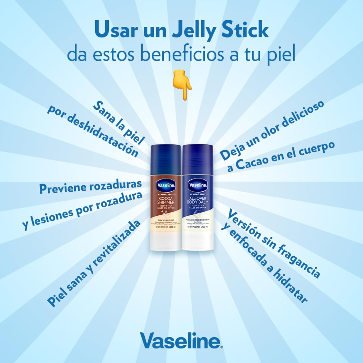 Vaseline All-Over Body Balm Stick Unscented - 1.4 Oz - MeStore - Vaseline