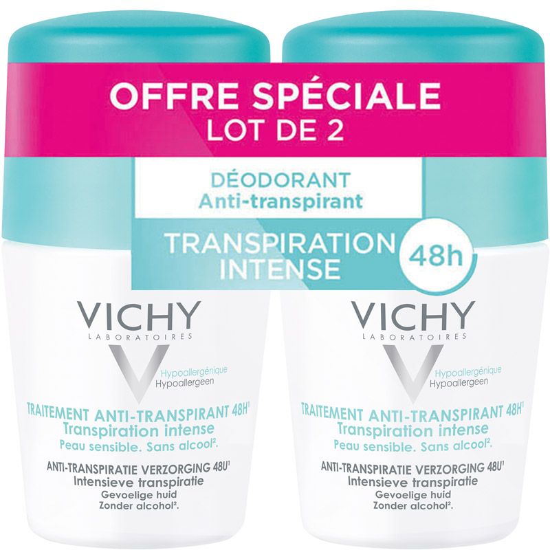 Vichy 48H Anti-perspirant Treatment 2 x 50ml