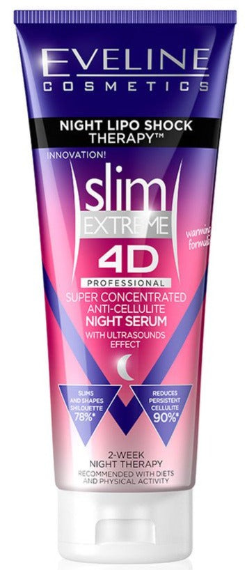 Slim Extreme 4d Professional Night Lipo Shock Therapy Super Concentrated Anti-cellulite Night Serum 250ml - MeStore