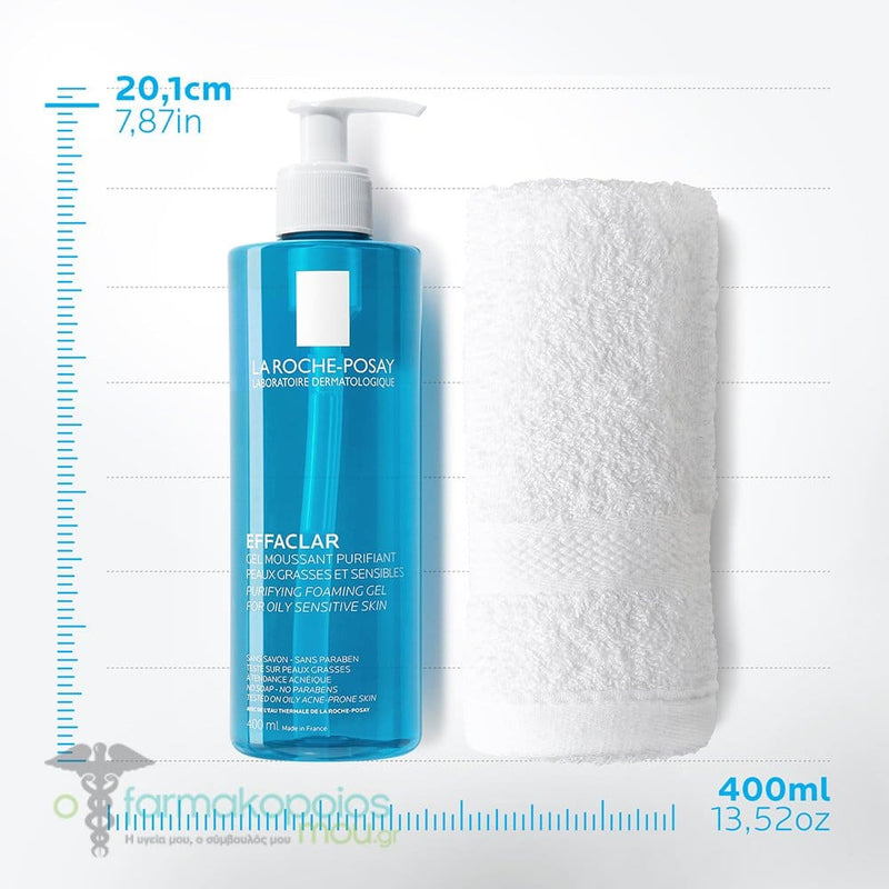 La Roche Posay Effaclar Purifying Foaming Gel For Oily Sensitive Skin 400ml - MeStore