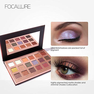 FOCALLURE Colors Eyeshadow Palette With Mirror Fa-40-3 -18 -3a# - MeStore