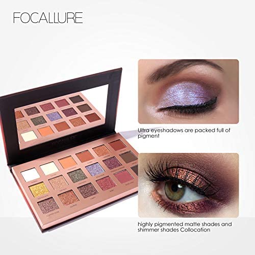 FOCALLURE Colors Eyeshadow Palette With Mirror Fa-40-3 -18 -3a