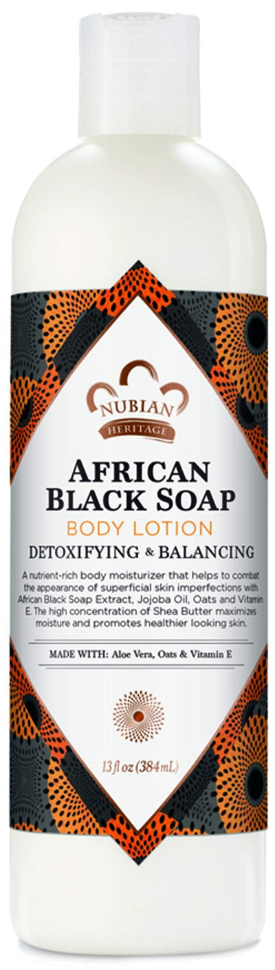 Nubian Lotion Body Black Soap 13 Fz - MeStore