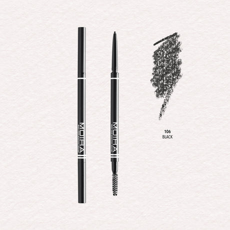 Moira Fine Brow Pencil ( 106, Black ) - MeStore