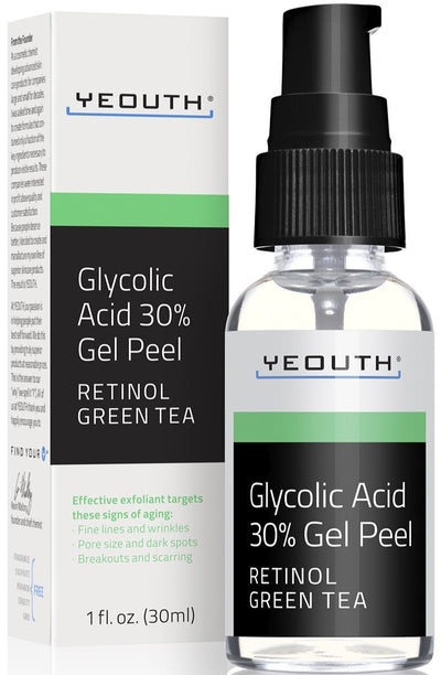 Yeouth 30% Glycolic Acid Peel With Retinol, Greentea, 1oz - MeStore