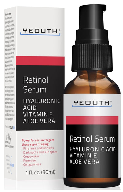 Yeouth Retinol 2.5% Serum With Hyaluronic Acid Vitamin C And Aloe Vera 1 Fl Oz - MeStore