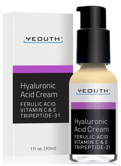 Yeouth Hyaluronic Acid Cream With Ferulic Acid,vitamin C & E, Tripeptide 31 - MeStore