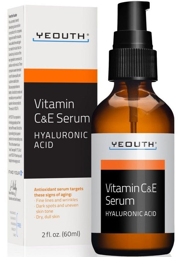 Yeouth Vitamin C And E Serum With Hyaluronicacid, 2oz - MeStore
