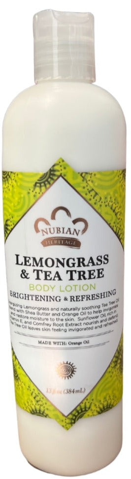 Nubian Lotion Lemongrass & Tea Tree 13 Fz