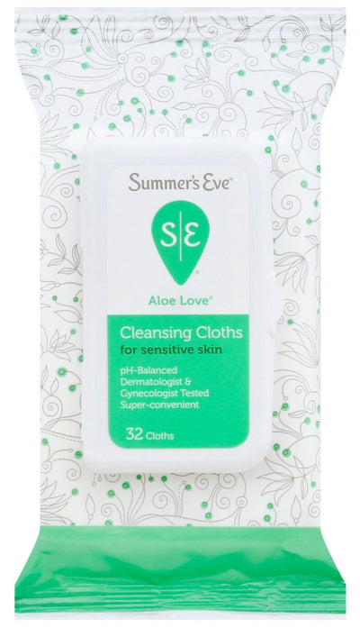 Summer's Eve Aloe Love Cleansing Cloths For Sensitive Skin, 32 Ct - MeStore