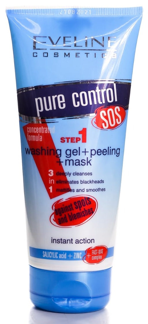 Pure Control Washing Gel+ Peeling Mask 200 Ml - MeStore