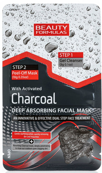 Beauty Formulas Charcoal Dual Stpe Facial Mask 3g + 10g - MeStore